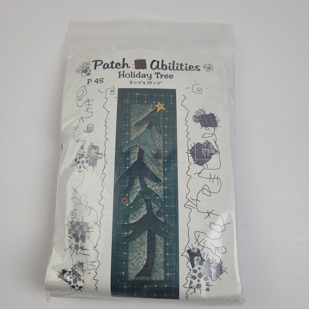 New! Patch Abilities Holiday Tree P45 Table Runner Quilting Kit Complete